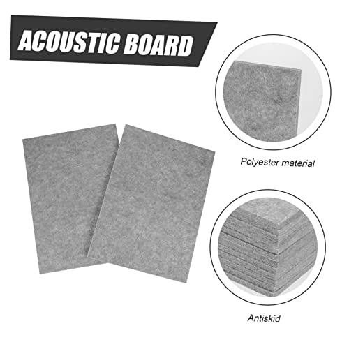 YARNOW 12Pcs paneles acústicos para insonorización con alta densidad y absorción de sonido, fáciles de instalar, aislamiento flexible para grabación, teatros en casa y oficinas miniatura 7