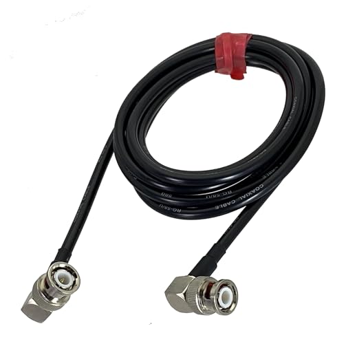 Cable RG58 flexible de 1m con conector BNC macho en ángulo recto para conexiones RF estables 2