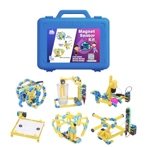 WitBlox Magnet Sensor Kit- 6 in 1 Projects| Smart Electronics Sensors for DIY Robotics Kit, STEM Learning & IOT Projects| Robot Toys for Kids Boys Girls| Birthday Gift Ages 8 9 10 11 12