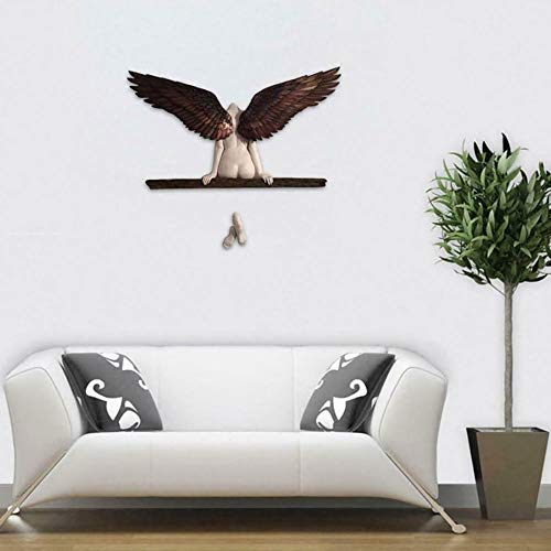 UISI Escultura de parede com arte de anjo 3D, estátua de decoração de parede, estátua de decoração d
