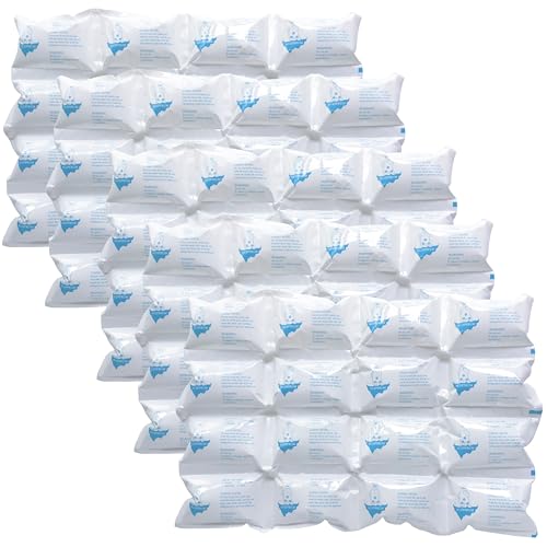 Image of Shipping Ice Packs for Coolers Freezer Cold Pack for Frozen Food | 5 Sheets | Soak for 25-35 minutes or Longer - Expand - Dry - Frozen, Upgraded Anti-sticking Design, 24+ Hour Long Lasting Cold, Reusable