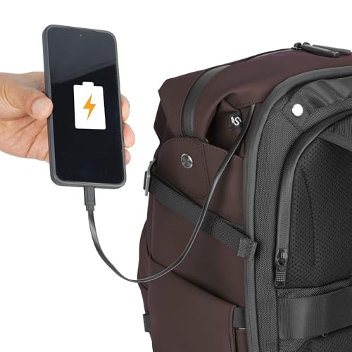 Image of VANGUARD VEO Lite B25L Camera & Everyday Backpack (Chocolate) - Fits Full-Frame Camera with 70-200mm Attached + 3-4 Lenses, 16 inch Laptop Storage, 3-Way Access, Convertible Daypack Design