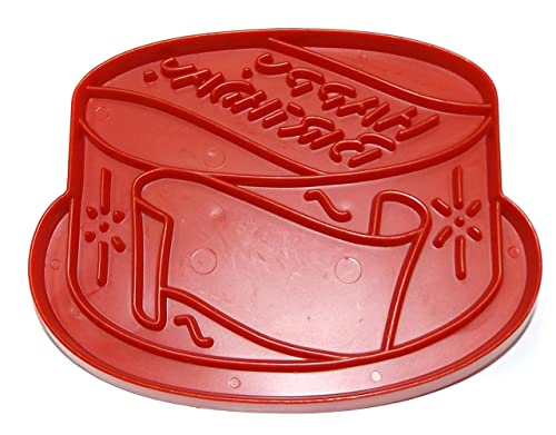 Vintage Red Plastic Tupperware Happy Birthday Cake Cookie Cutter Vintage Red Plastic Tupperware Happy Birthday Cake Cookie Cutter