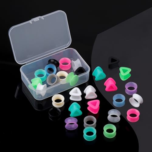 Ear Gauges Thin Silicone Earrings tunnel Double Flared Plugs Ear Expander Piercing Jewelry 15 Pairs3
