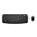 HP 300 Tastiera e Mouse Wireless, 1600 Dpi, 10 Tasti di Scelta Rapida, Tecnologia Advanced Encryption Standard, Nero [Layout Italiano]
