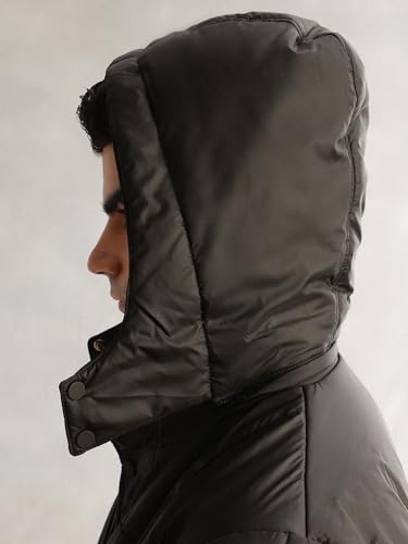 Image of Thomas Scott Men's | Regular Fit | Long Sleeves | Hood Collar | Zip Closure | Dry Clean | 2 Pockets | Polyester | Knitted | Puffer | Jacket