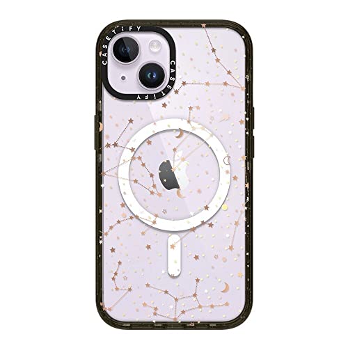 Coque iPhone 14 CASETiFY Impact transparente avec motif espace compatible Magsafe