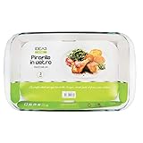 Ideal für zu Hause ABM-IDEA HX906853 Auflaufform aus Glas, rechteckig, mit Griff, transparent