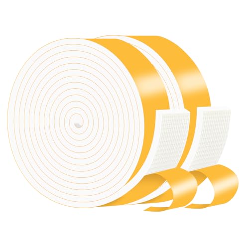 Image of Door Weather Stripping,for Door and Window,3 /4 in x 1 /8 in x 13Ft | Door Seal,Soundproof,Cold Insulation,Foam Insulation Tape for Door, Front Door Frame, Windows,Sliding Door,White