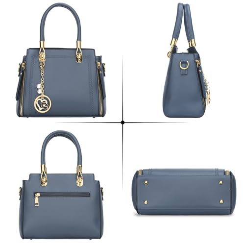 KKXIU Stylish Women Satchel Purses and Handbags Vegan Leather Top Handle Shoulder Crossbody Bag4