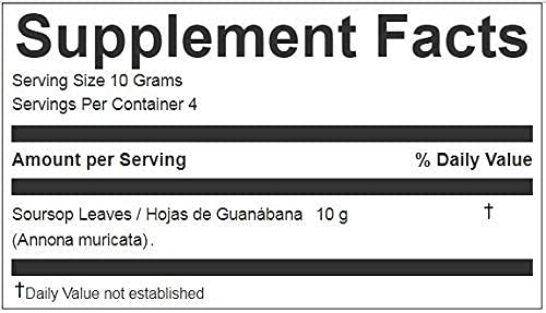 Miniatura 3 de Hanan Peruvian Secrets Hojas De Guanabana-Graviola Té de hierbas  Hojas de guanábana 100% naturales  1.41 oz  40 g  Ayuda naturalmente a apoyar el