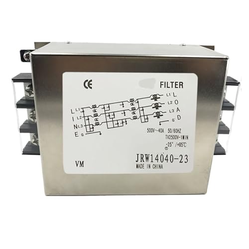 AC Anti-Interference 380V Linear Power Filter Socket Purifier Three-Phase Three-Wire Industrial Grade(Level 3-500V 40A)