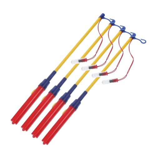 TEHAUX 4Pcs Electronic Lantern Sticks Decorative Lantern Rods with Hook for Christmas Halloween and Festivals Rust Energy Saving Lantern Holders for Homemade