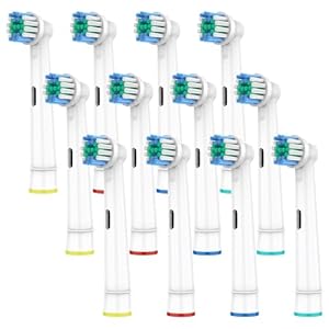 HSYTEK 12er Aufsteckbürsten Kompatibel mit OralB Zahnbürste Elektrische, Aufsätze für OralB Vitality Pro, Genius X, Pro 1 750, Pro 3, Precision Zahnbürstenaufsatz Ersatzbürsten
