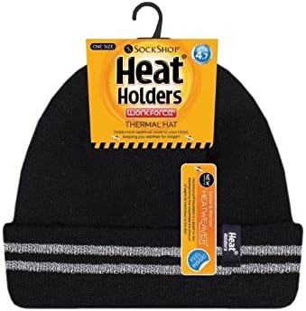 HEAT HOLDERS - Mens Hi Vis Thermal Insulated Reversible Knit Cap 3.4 tog One Size - Image 2