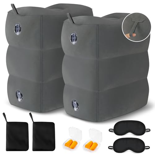Inflatable Airplane Foot Rest (2 Pack)