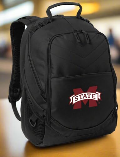 Image of Broad Bay Mississippi State Backpack | Official MSU Bulldogs Logo, Padded Laptop Computer Section, Premium 600 Denier Nylon Fabric,