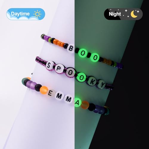 Cheriswelry 500pcs Vowel Alphabet Luminous Disc Beads, 7mm Flat Round Coin Letter Spacer Beads for Jewelry Making Beading Art - Image 4