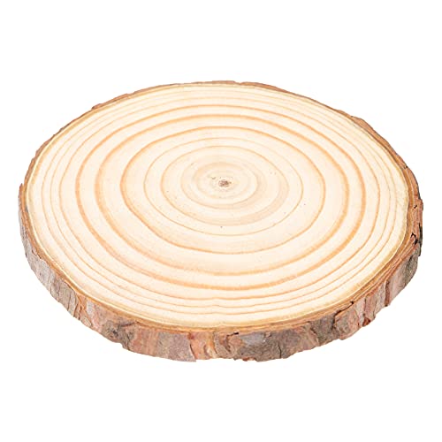 Wood Slices Unfinished Log Wooden Circles Log Wooden Rounds for Arts Crafts Wall Decor Wedding Christmas DIY Projects(11~12cm)