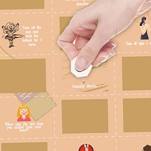 Image of NTZS 50 Partys adventure Scratch Off Poster-Party Punishment Bucket List (16.5 inch x 23.4 inch) Christmas Festival Gift