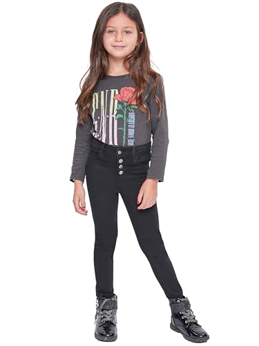 YMI Toddler Girl Adjustable Waistband Snap Button Closure Skinny Jean4