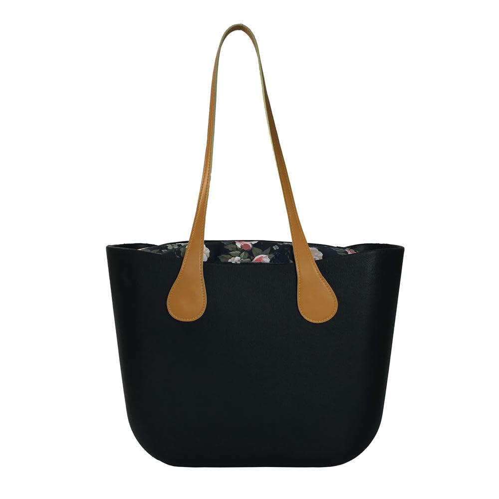 LIUXIN Bolso de Mano 3 en 1 de 85 cm con Asas + Bolso de Mano clásico + Inserto de EVA Impermeable para Playa para Mujer, Bolso de Mano Estilo Obag de Silicona
