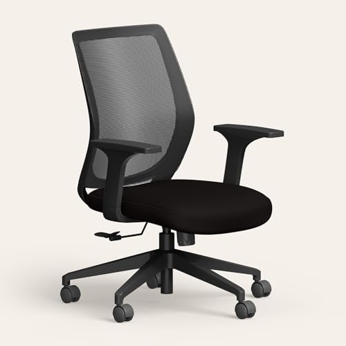 Image of Interio by Godrej Curv Premium Mesh Wide Back Ergonomic Chair for Work from Home /Study | 1 Year Warranty | Height Adjustable Chair | Heavy Duty PP Base | DIY Installation (Set of 10, Black)