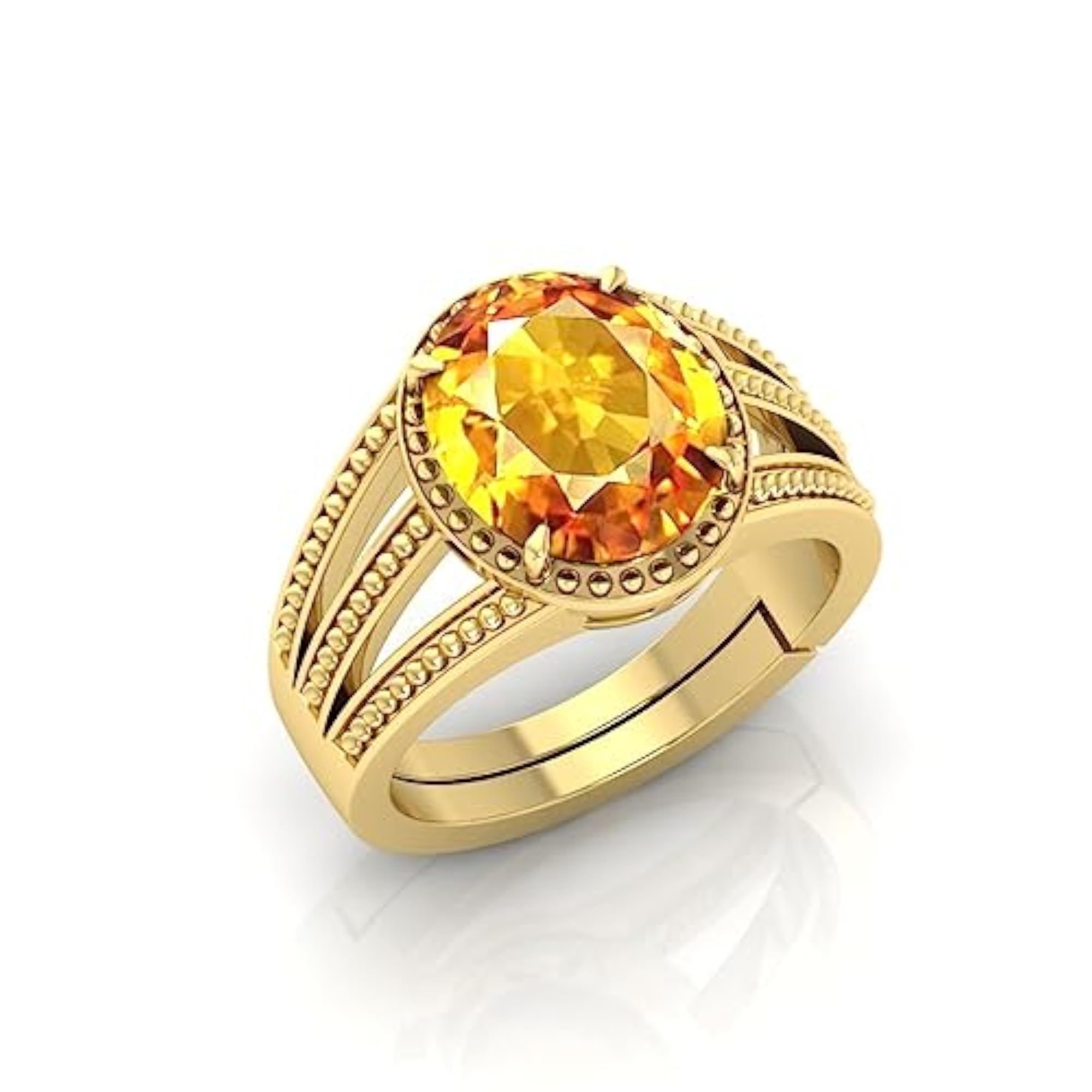 10.25 Ratti Yellow Sapphire Adjustable Ring, Lab Certified
