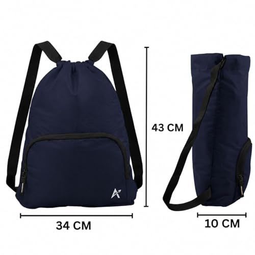 Image of Tukzer 15L Drawstring Daypack,Tablet sleeve, Gym bag Rucksack Backpack With Zip Pocket, Sports Shoe Bag, Shoulder Strap Breathable Mini Travel Backpacks For Men and Women, Aliens 34 X 43 X 10 CM-NBlue