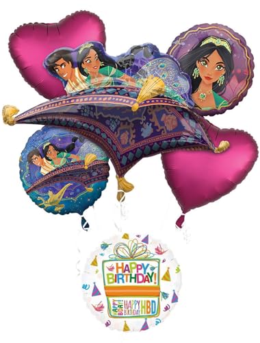 Aladdin Décoration de fête d'anniversaire Motif princesse Jasmine Tapis volant magique