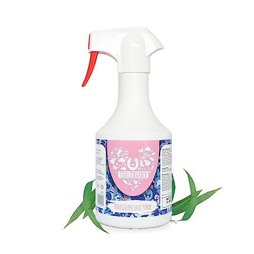 TIERLIEBHABER - Parasitenschutz Spray Pferd | Insektenspray für Pferde mit Eucalyptos | Erstklassige Wirkung für Pferd und Reiter gegen Zecken, Bremsen, Fliegen etc. | Natürliche Pferdepflege 500ml