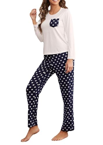 Pyjamas pour femmes confortables avec pantalon fluide et haut respirant contre le froid nocturne