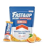 Fast&Up Reload Zero Electrolyte Powder Drink Mix, Zero Sugar & Calories, 15 Sachets, 5 Electrolytes Plus Vitamin C & B12 for Instant Hydration & Energy, Orange Flavour