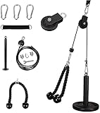 CELLTEK - Poleas Gimnasio para Casa, brazo, bíceps, tríceps, bláster, cable atado de muñeca, roller, agarre, mano, fuerza y entrenamiento Equipo para el fitness