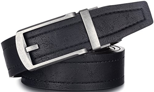 Image of Marino Men's Comfort Click Ratchet Belt Casual Leather Belt for Men - Automatic Linxx Buckle, 1 3 /8 inch Wide - Elegant Gift Box