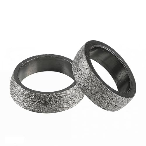Image of 3 Inch 76mm Exhaust Donut Gasket, Stainless Steel Mesh Reinforced Exhaust Flange Gasket, High Temp Leak-Proof Muffler Gasket for 3 inch Exhaust Pipe /Muffler /Manifold, 2 Pack