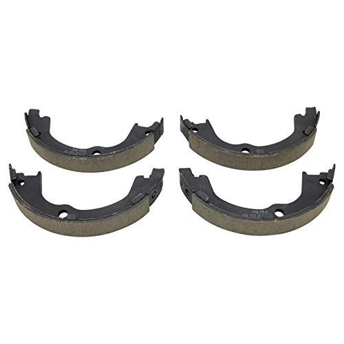 Image of TRQ Rear Brake Pad & Rotor Kit, with Chemical Kit Parking Brake Shoe Set Ceramic Premium G-Coated Compatible with 2010-2017 Chevrolet Equinox GMC Terrain