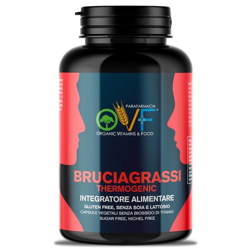 OVF Brucia Grassi Thermogenic, 120 Capsule Integratore Drenante Forte dimagrante con Acetil-L-Carnitina ed Estratti di piante che velocizza il Metabolismo.