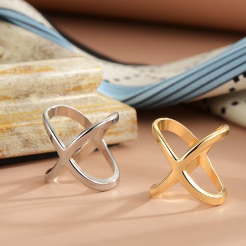Image of SYWDUDUCLT Scarf Ring for Women's Shawl, Silk Neckerchief, Tshirt, Gold /Sivler, S /M /L, 2 Pcs