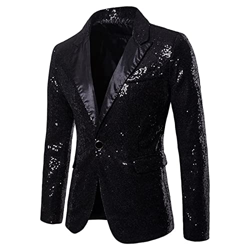 Mens Shining Sequin Suit Blazer Wedding Party Prom Tailcoat Jacket Banquet Dinner Tuxedo Swallowtail Coat Tops
