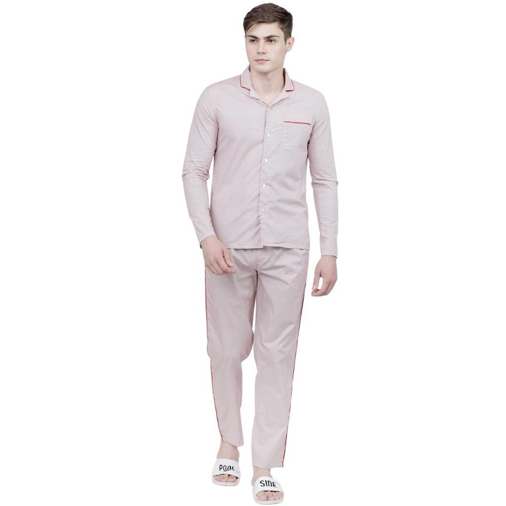 The Indian Garage Co Cotton Men Pajama Set – Comfortable Nightwear for Men