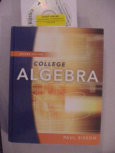 College Algebra With CD B0039L7SAC Book Cover