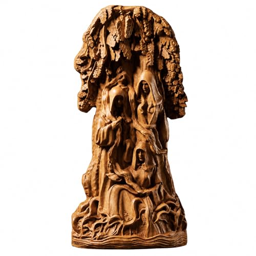 Estatua Norns de madera tallada 21 cm