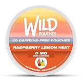 Wild 0mg Nicotine Free Pouches No Caffeine Raspberry Lemon Heat - 20 x Caffeine Free Pouches