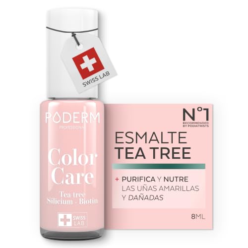 PODERM Esmalte de Uñas con Tea Tree - Rosa | 8 ML - Swiss Lab