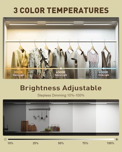 Diomart Under Cabinet Lights Wireless, Motion Sensor Night Lights, 4 Pack - image 5