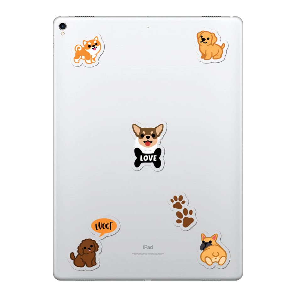 WIRESTER Abnehmbare Vinyl-Aufkleber – 72 Hundemotive Für Laptop, Handy, Wand & Mehr, Personalisierbar