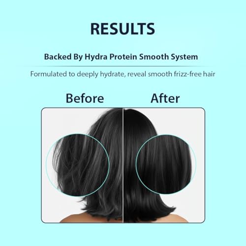 Image of Dermistry Dry Frizzy Hair Mask with Hyrdra Protein Smooth System Ceramides Hyaluronic Acid & Protein Deep Hydration & Smoothening for Damaged Chemical & Heat Treated Hair Adds Shine Men & Women 200ml