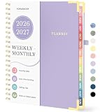 Forvencer Academic Planner 2026-2027, July 2026-June 2027 Weekly & Monthly Hardcover Calendar Planner, 8.5" X 11", Daily Agenda Book, School Office Notebook College Teacher Organizer A4, Purple