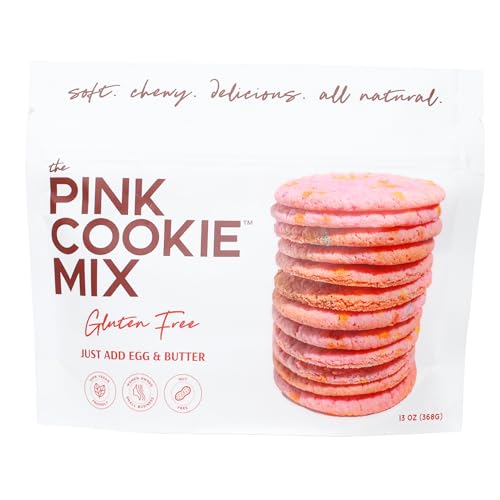 Butter Cake Shoppe Pink Cookie Mix – Gluten Free Sugar Cookie Mix, Soft & Chewy, 13oz